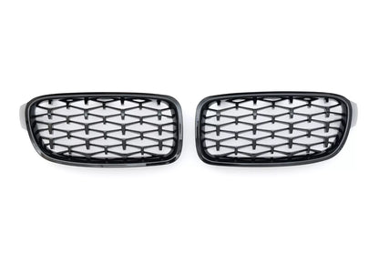 ⭐GRIGLIA SPORTIVA DIAMANTE NERO LUCIDO ADATTO PER BMW SERIE 3 F30 F31⭐