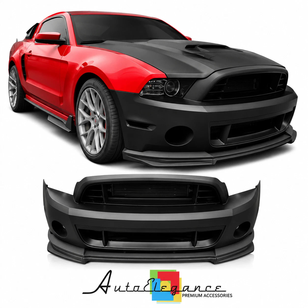 PARAURTI ANTERIORE FORD MUSTANG V6 GT 10-14 LOOK GT500 RESTYLING