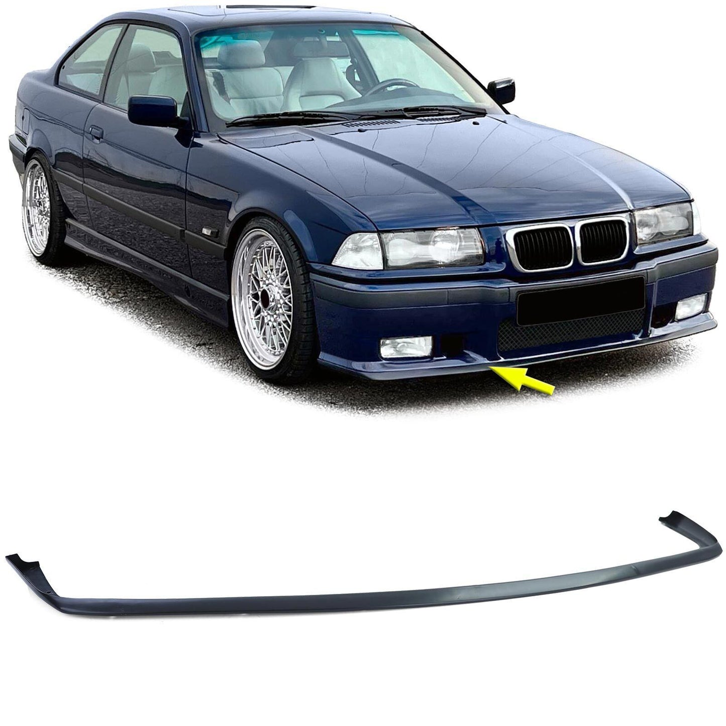 Spada labbro spoiler anteriore per paraurti sportivo adatto per BMW Serie 3 E36 90-99