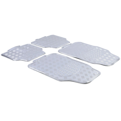 Car Rubber Mats Universal Aluminum Ribbed Plate Look 4 