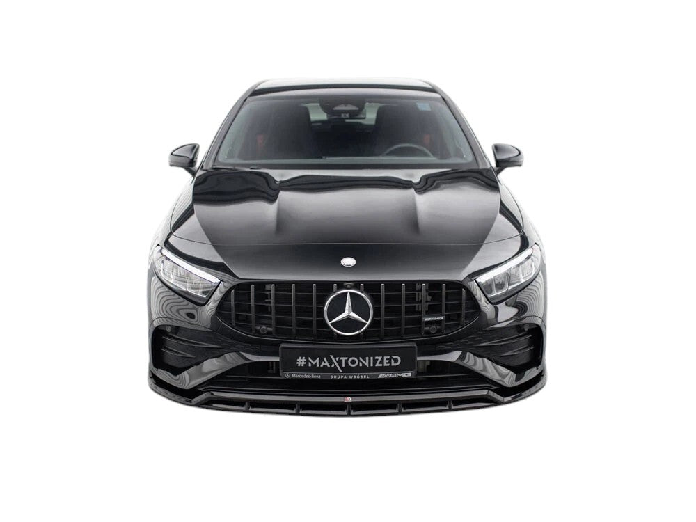 💕 Splitter adatto  per   Mercedes A35 AMG W177 Facelift nero lucido ABS💕