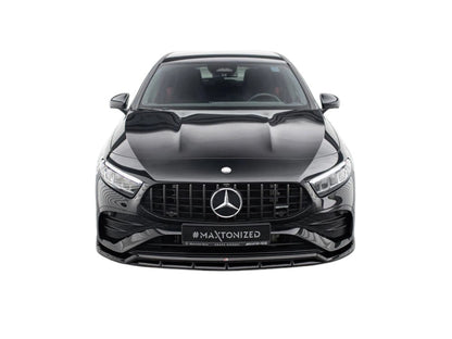 💕 Splitter adatto  per   Mercedes A35 AMG W177 Facelift nero lucido ABS💕