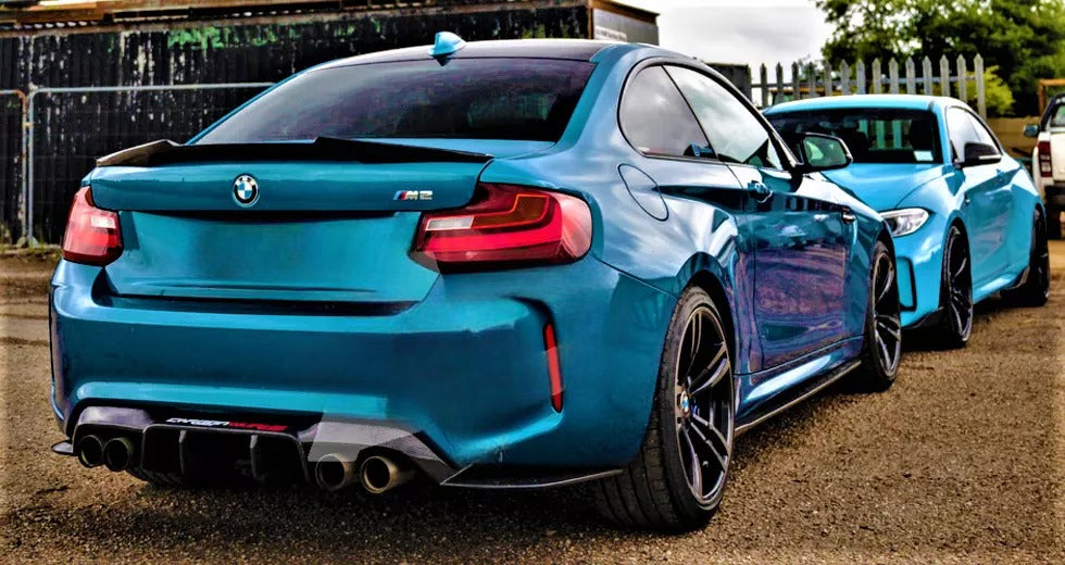 Spoiler posteriore nero lucido adatto per BMW Serie 2 M2 F22 F87