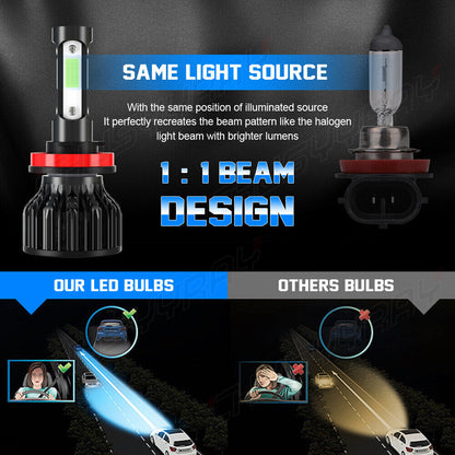 4Pcs For Nissan Altima 2007-2015 2016-2018 LED Headlight Bulbs Kit 