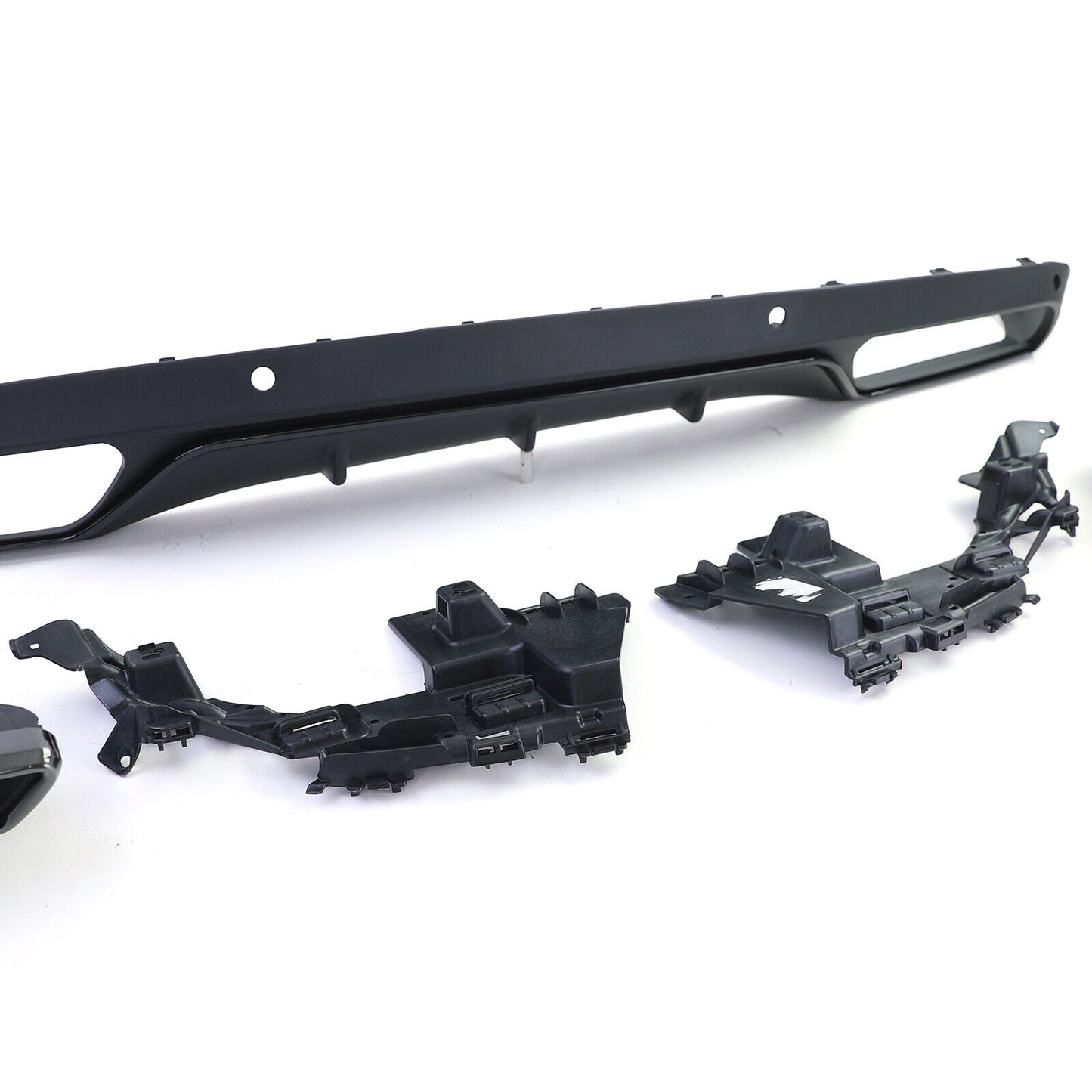 Diffusore Posteriore Sportivo con Terminali di Scarico Nero compatibile per Mercedes W205 Berlina 14-18