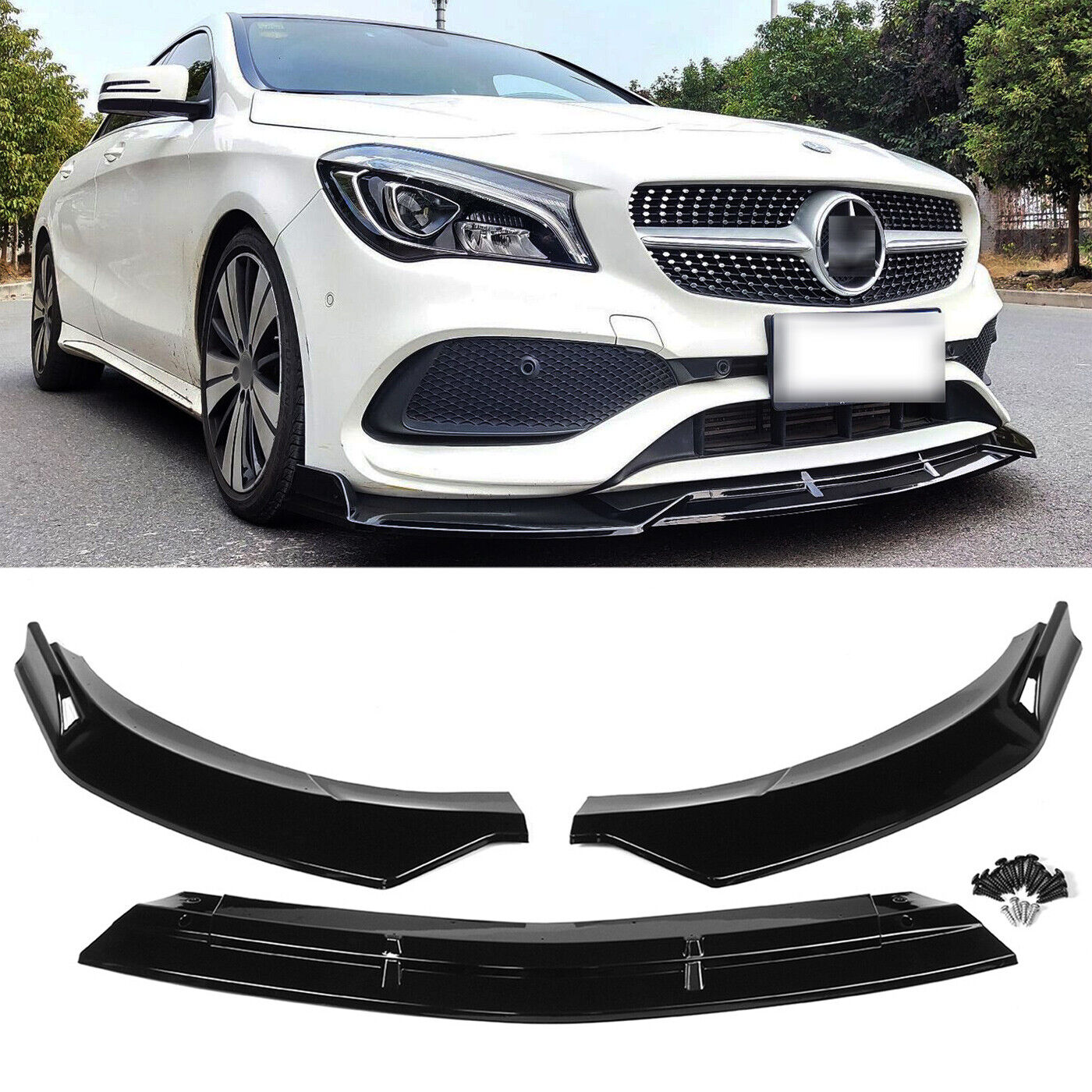 Labbro anteriore labbro spoiler adatto per Mercedes CLA W117 C117 X117 -2016