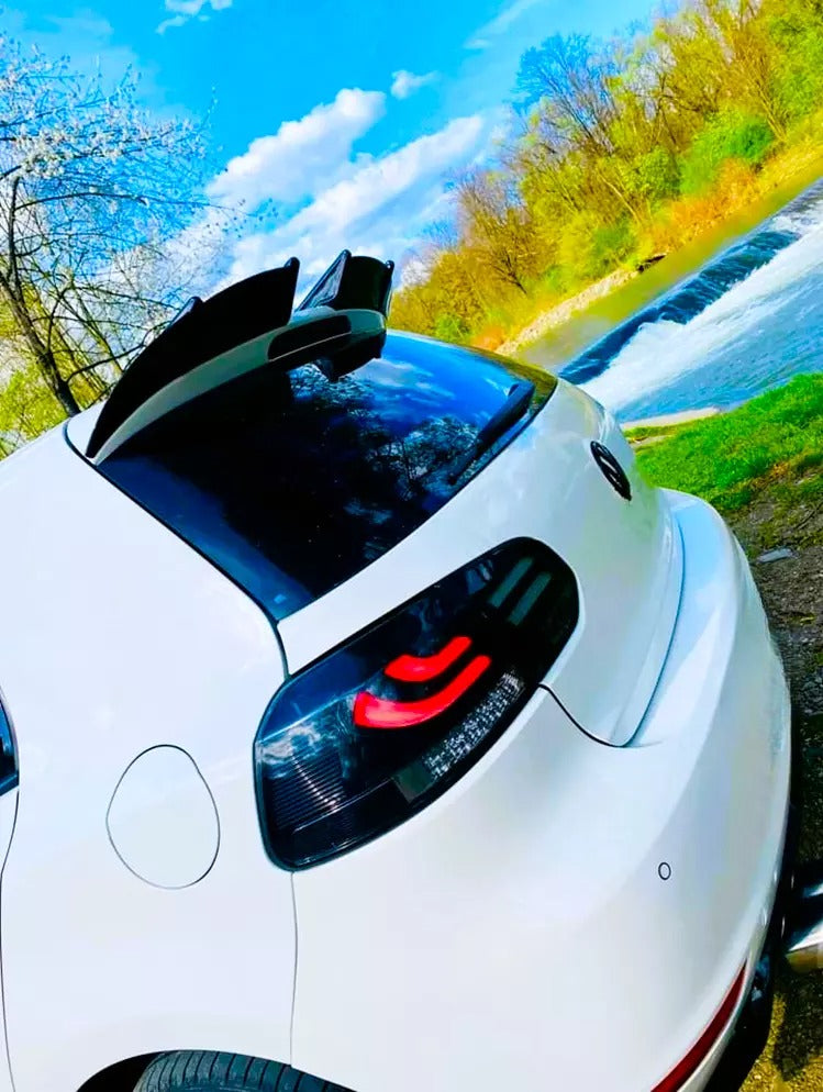 😎Glossy Black Spoiler Kit Suitable For AK VW Golf MK6 GTD GTI R20 R😎 