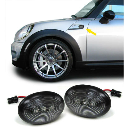 Indicatore di direzione laterale a LED fumè nero per mini R55 R55N R56 R56N R57
