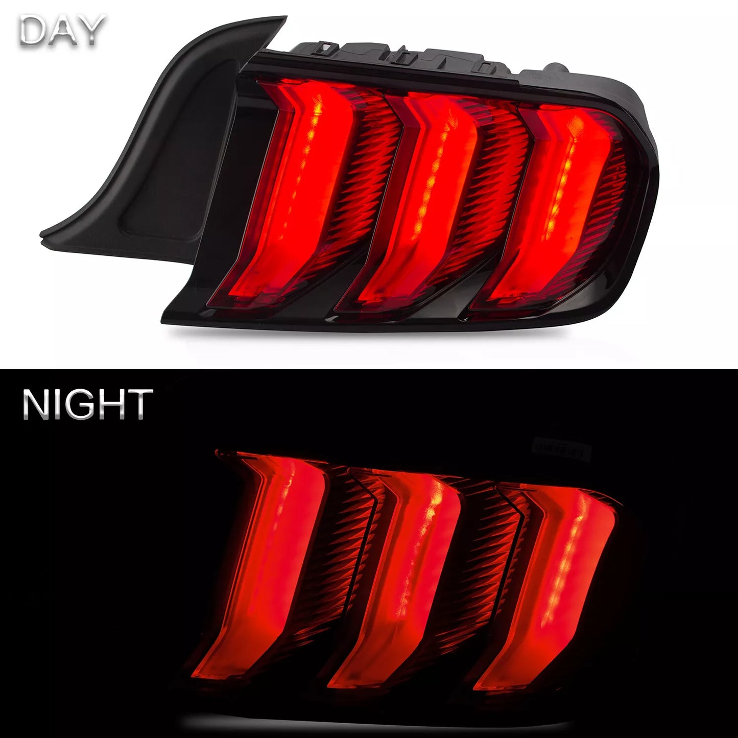 ⭐ART.2929 Fanali Posteriori a LED Rossi con  a 5 Modalità – Ford Mustang ⭐