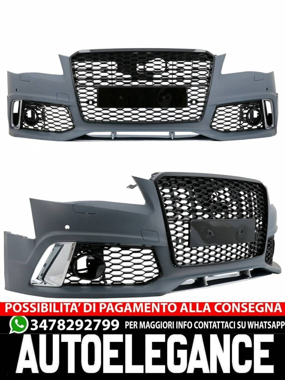 Front bumper suitable for Audi A8 D4 4H (2010-2013) RS Design
