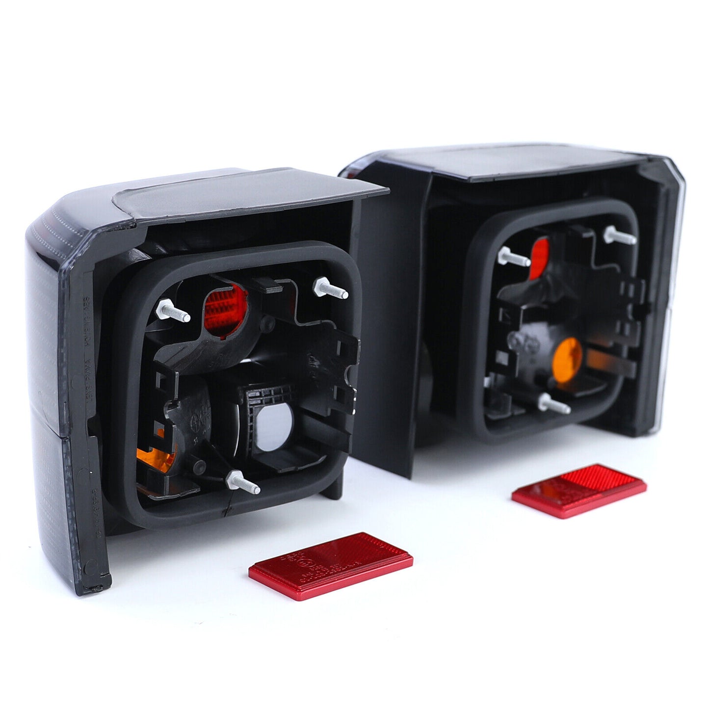 Pair of Black Smoke Rear Lights aftermarket compatible with VW T4 Bus Transporter Caravelle 90-03 