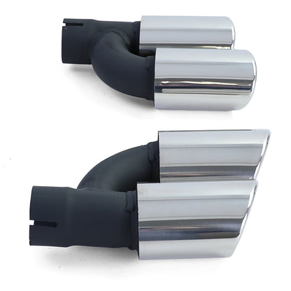 Coppia terminali di scarico 4 copritubi in acciaio inox per Audi A5 8T 2007+