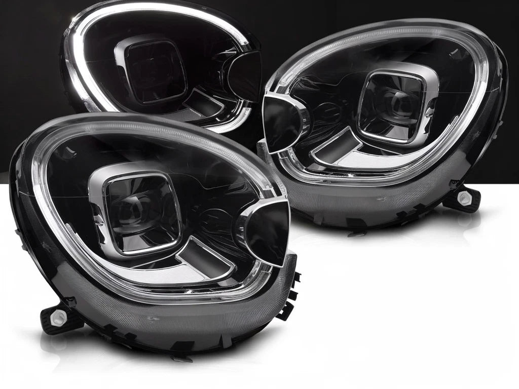 💕 Fari Anteriori Adatti per Mini Cooper R60 R61 10-16 Full LED DRL Neri 💕