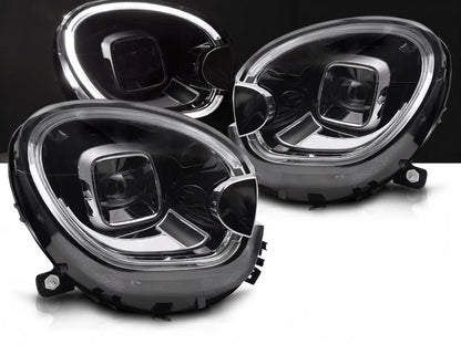 💕 Fari Anteriori Adatti per Mini Cooper R60 R61 10-16 Full LED DRL Neri 💕