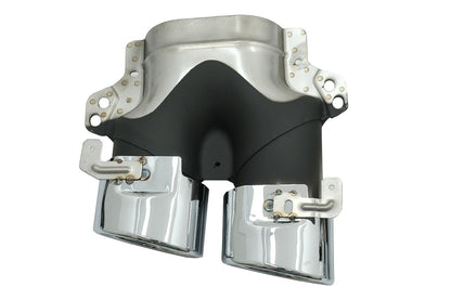 Diffusore Scarico Punte per Mercedes E W213 16+ E53 Look Argento Nero