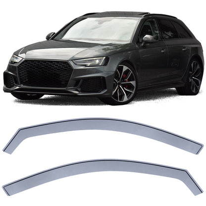 Aftermarket Black Smoke Windscreen Rain Deflector Compatible with Audi A4 8W B9 from 15 