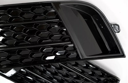 🔥Lato griglie Coperture fendinebbia per Audi A1 8X 2010-2015 RS1 Look Nero🔥