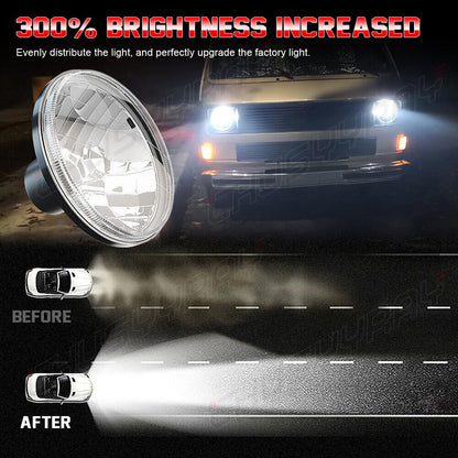 Per Ford F150 1975-1979Kit di conversione fari a LED rotondi da 7" H4abbaglianti