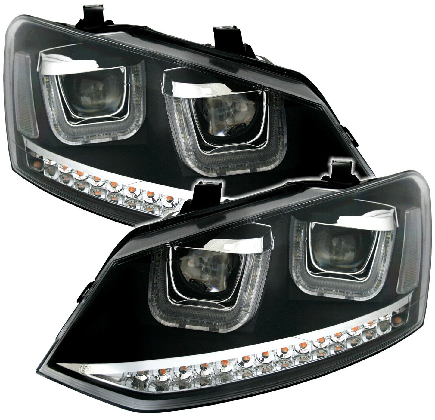 Set fari a LED indicatori di direzione per VW Polo 6R U-Tube luce diurna