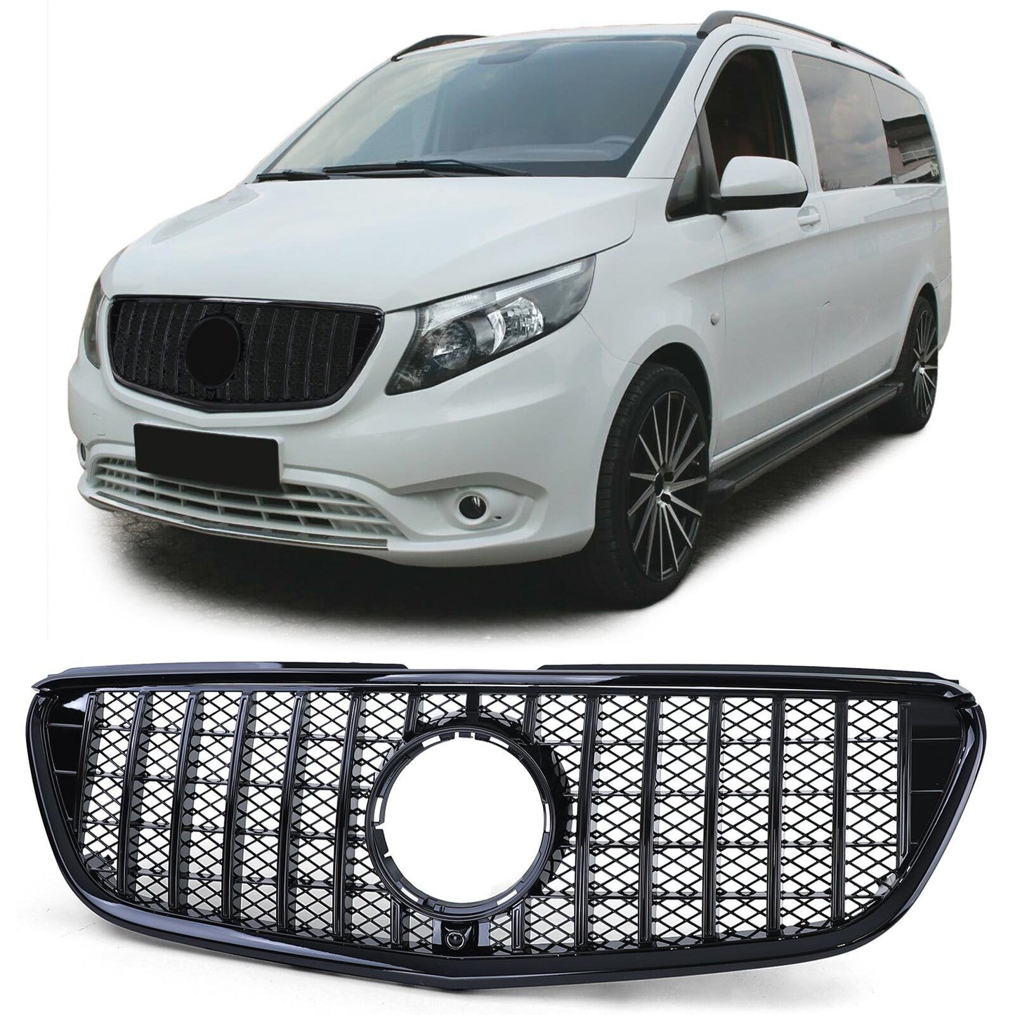 Griglia Sportiva Nero Lucido adatta per Mercedes Vito W447 14-19