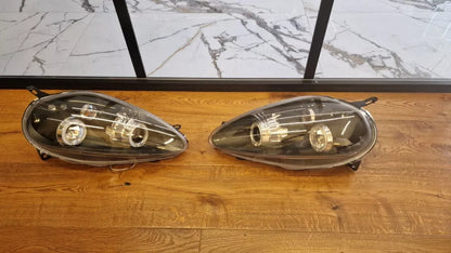 🔥ART.2159 FARI ANTERIORI GRANDE PUNTO 2005-2008 NERI ANGEL EYES🔥