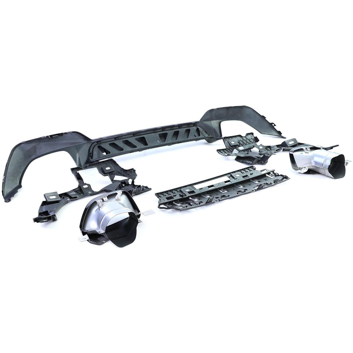 Diffusore Posteriore Sportivo + Terminali di scarico adatto a BMW Serie 3 G20 G