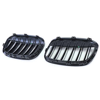 Griglia radiatore sportiva doppia barra performance lucida per BMW X1 F48 14-19