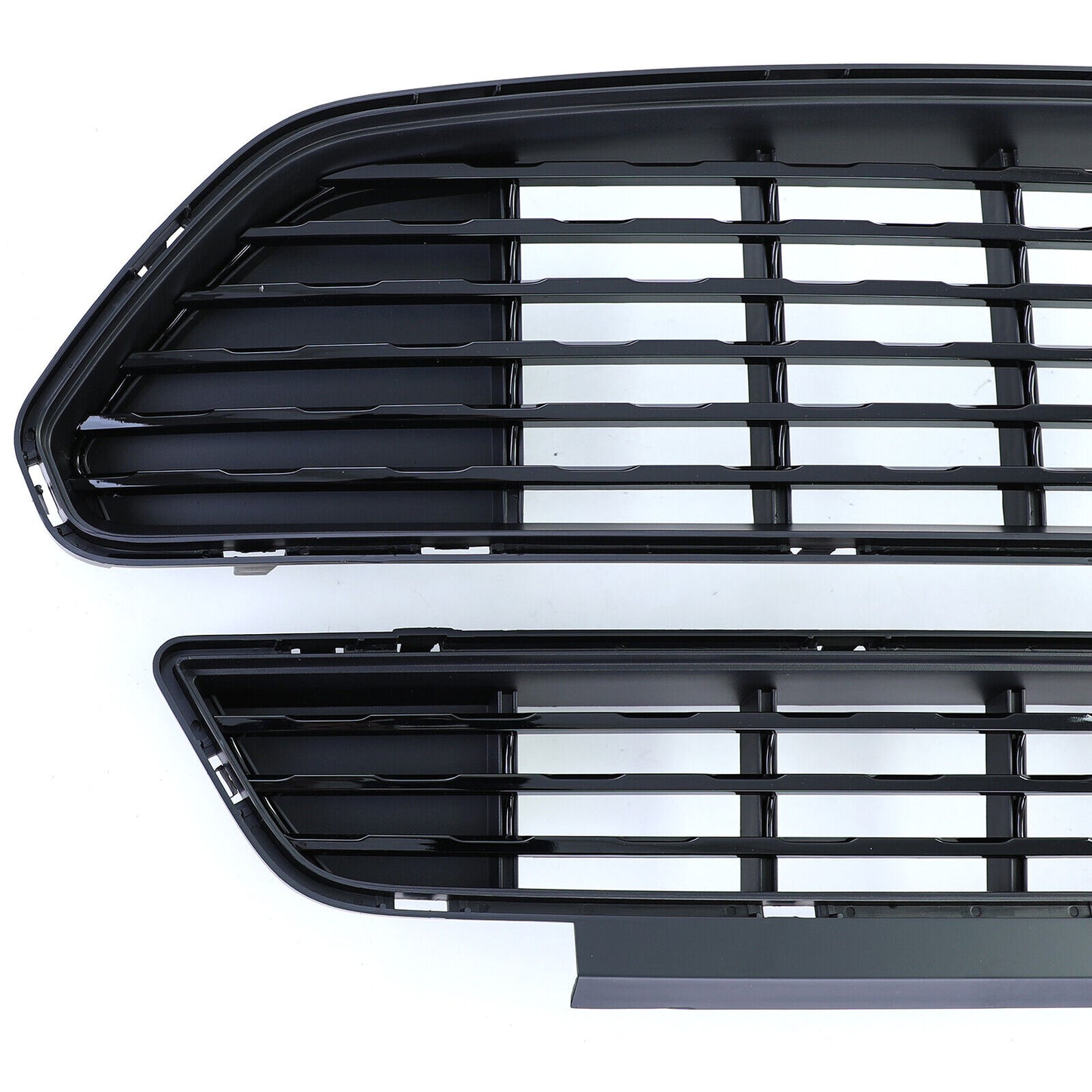 Griglia radiatore sportiva superiore e inferiore nera lucida per Ford Mustang 6