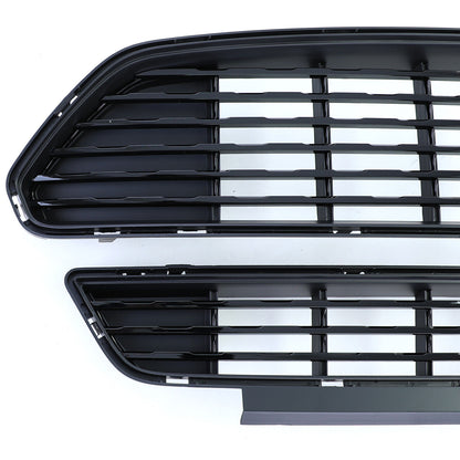 Griglia radiatore sportiva superiore e inferiore nera lucida per Ford Mustang 6