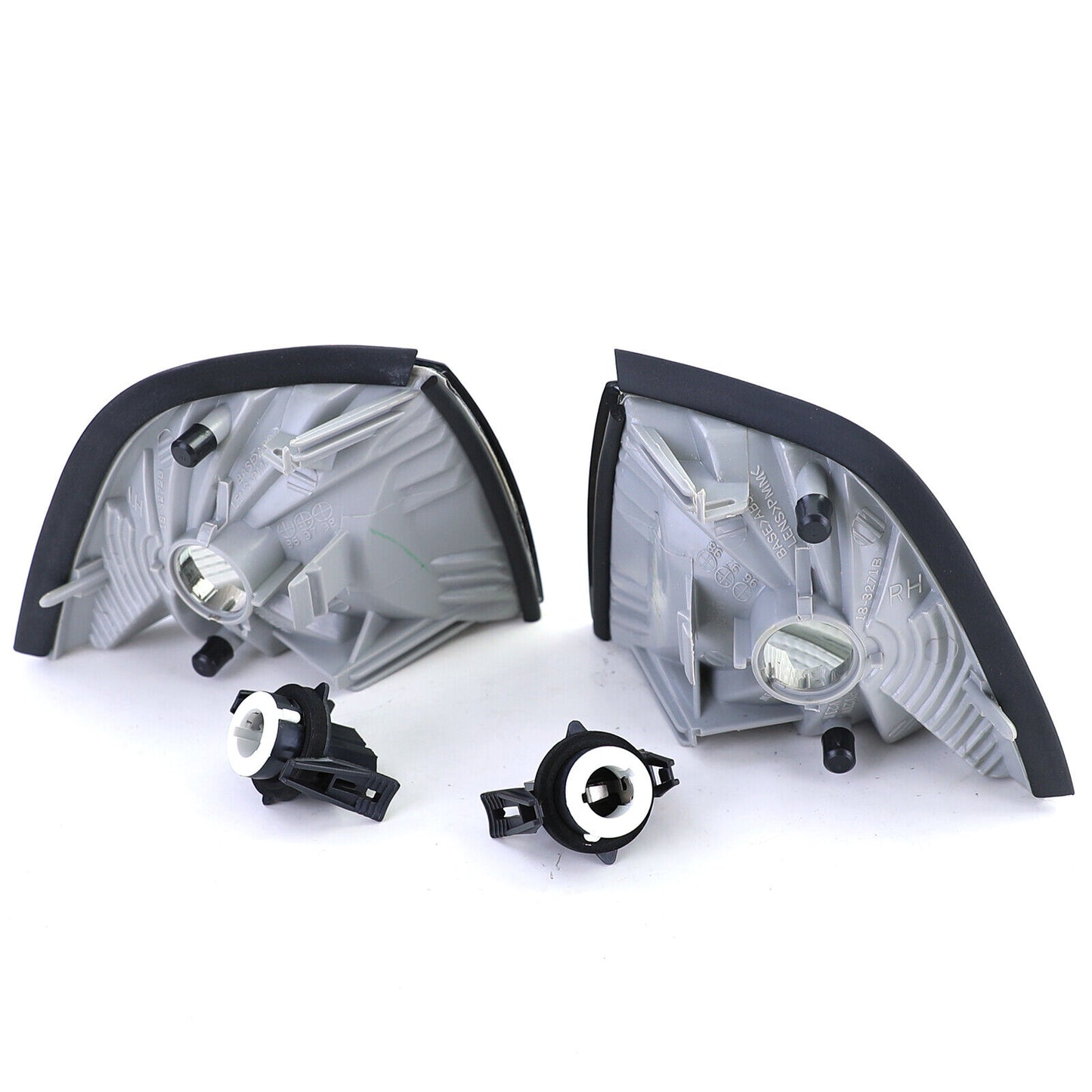 Coppia indicatori di direzione fumè neri adatti per BMW Serie 3 E36 Berlina Touring Compact 90-98