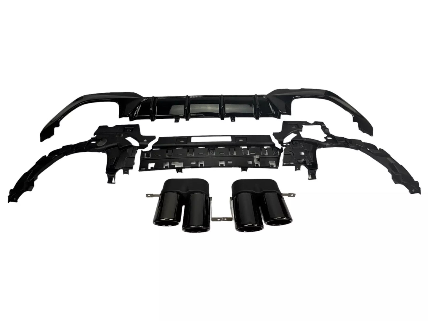 DIFFUSORE + PEZZI DI SCARICO NERO ADATTO A BMW SERIE 3 G20 / G20 2019-2022