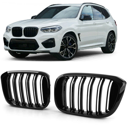 Griglia radiatore sportiva doppia barra lucida adatta per BMW X3 G01 X4 G02 2017