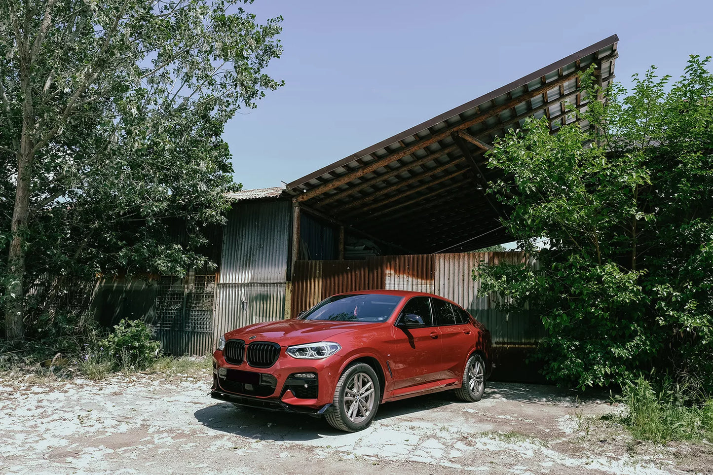 Spoiler paraurti anteriore per BMW X4 G02 X4M 18+ Nero lucido