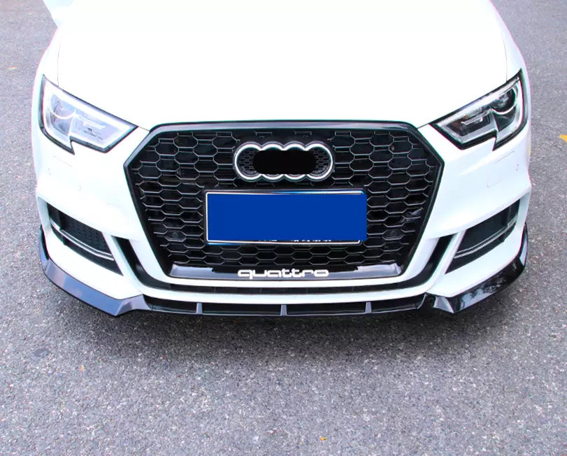🤍Glossy black splitter suitable for Audi A3 S3 S Line 8V 17-20🤍 