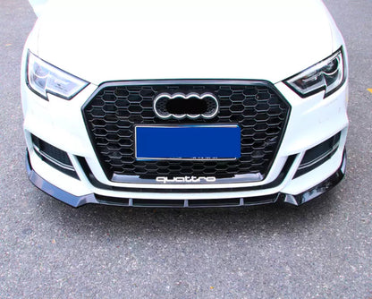 🤍Glossy black splitter suitable for Audi A3 S3 S Line 8V 17-20🤍 