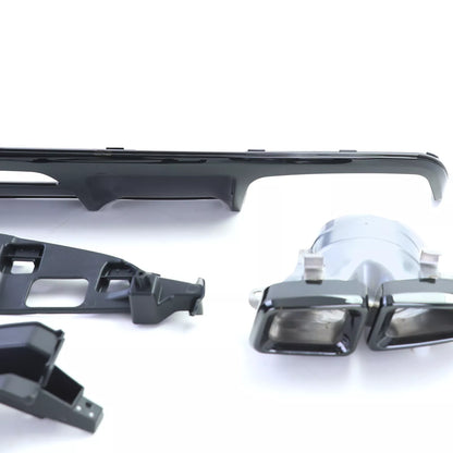💎DIFFUSER + Black Exhaust Tips for Mercedes CLS C218 Facelift 14-18💎