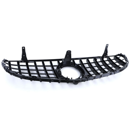 Aftermarket Black Chrome Sport Grille Compatible with Mercedes GLC X253 SUV Without Sports Package 2019 