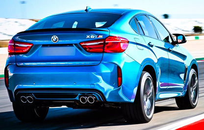 💥KIT Spoiler Nero Lucido Adatto Per BMW X6 F16 X6M Sport 14-19💥