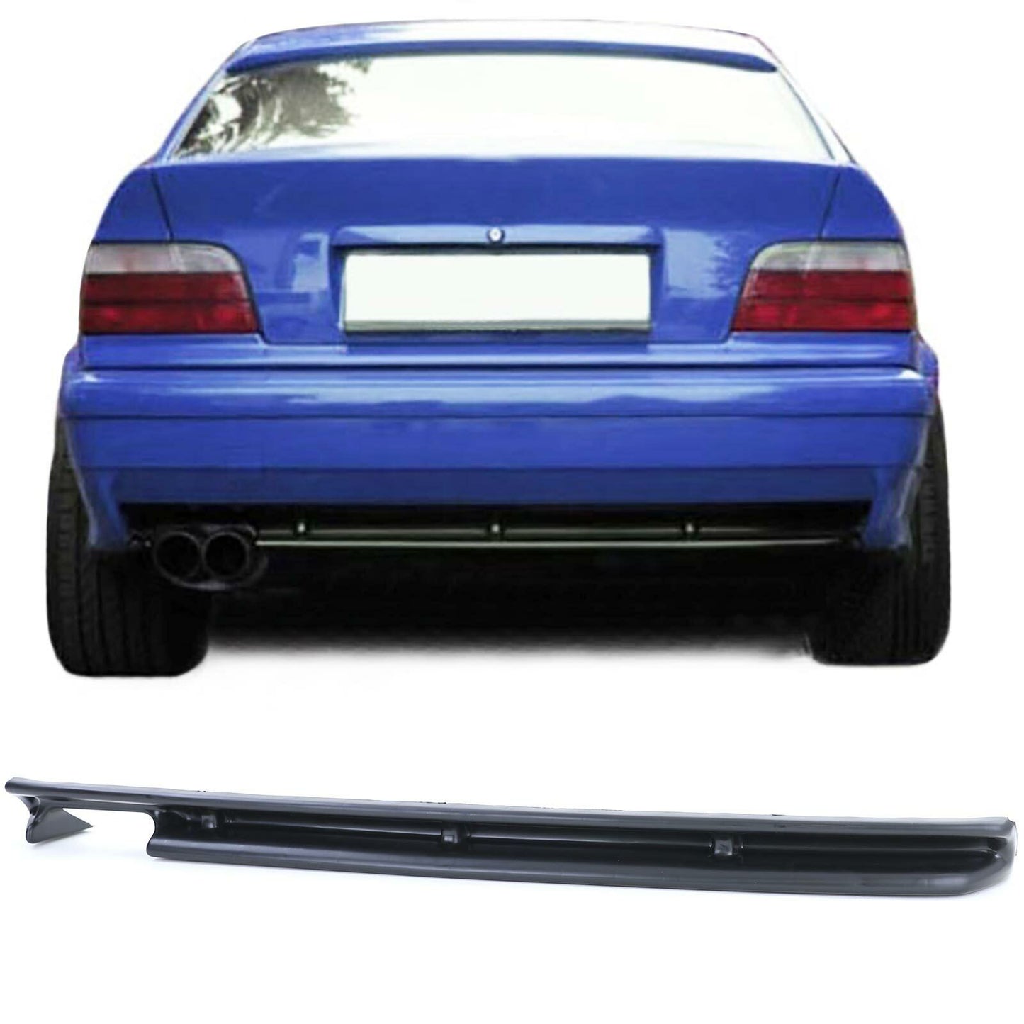 Inserto diffusore posteriore sportivo doppio tubo sinistro per BMW Serie 3