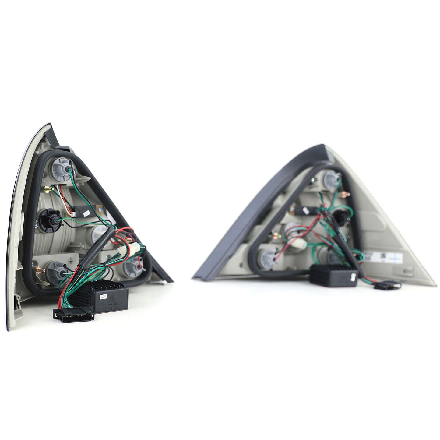 Fanali posteriori a LED in vetro trasparente fumè nero aftermarket compatibile con Mercedes SLK R170 96-04