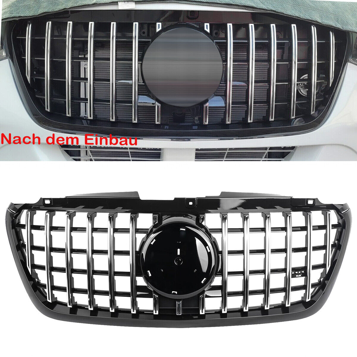Griglia GT Panamericana adatta per Mercedes Sprinter W907 B907 B910 cromata nera