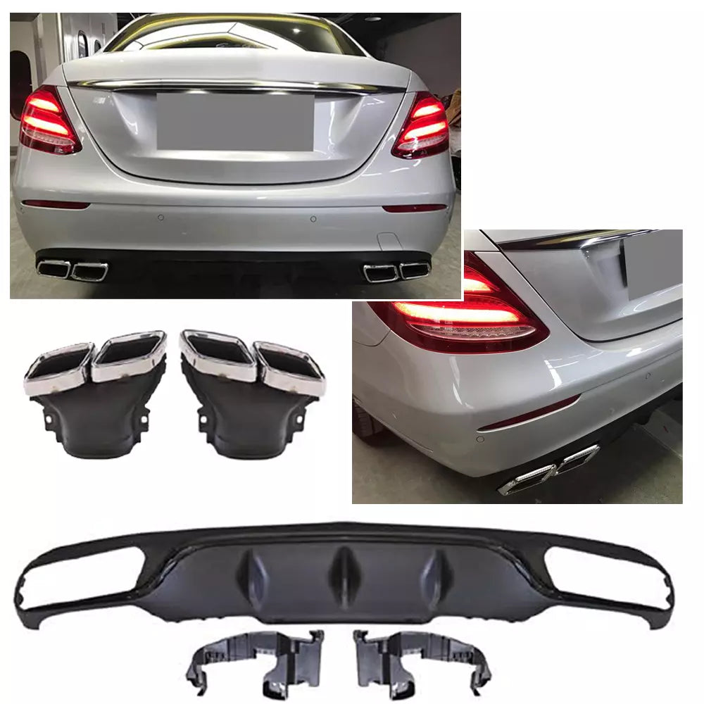 ✨Diffusore+ Terminali Di Scarico Adatto Per  Mercedes W213 Classe E✨