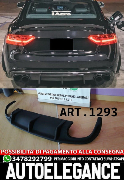 DIFFUSORE ADATTO PER AUDI A5 2007-2011 COUPE STANDARD 2+2 LOOK DTM GREZZO