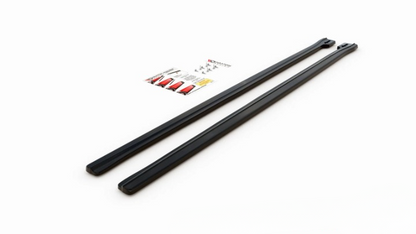 💫ART.8645 Street+ Sotto Minigonne adatte per ABARTH 595 Mk1 FL nero lucido💫