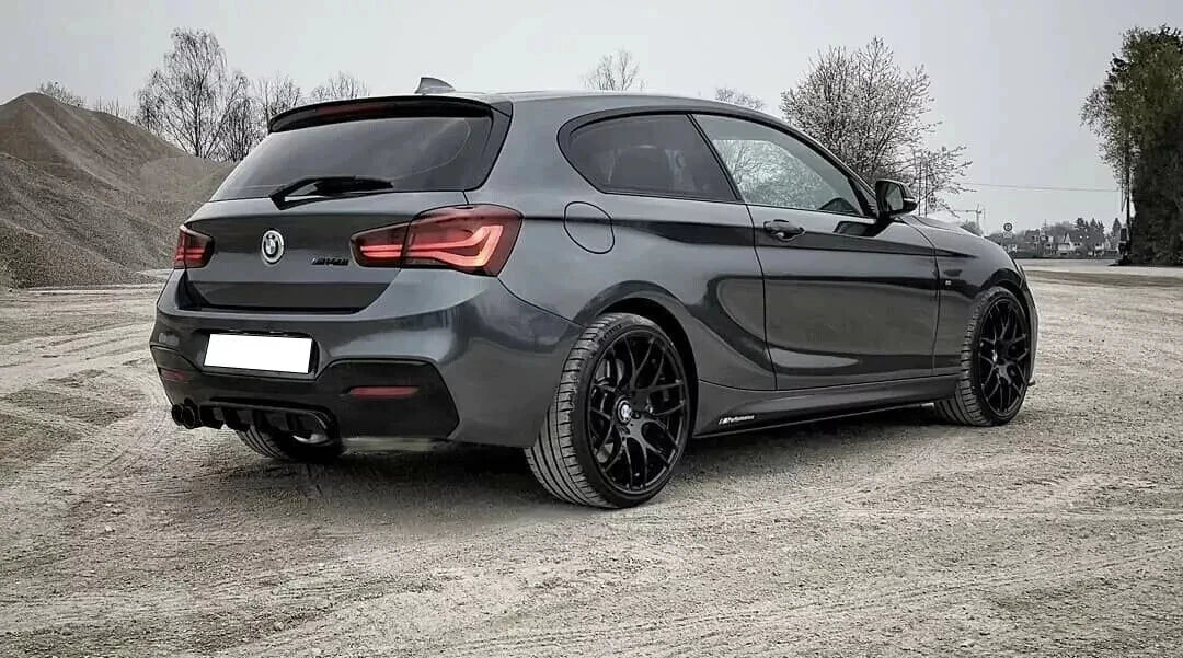 ⭐ DIFFUSORE ADATTO PER BMW SERIE 1 F20 F21 MSPORT 2015-2019 NERO LUCIDO⭐