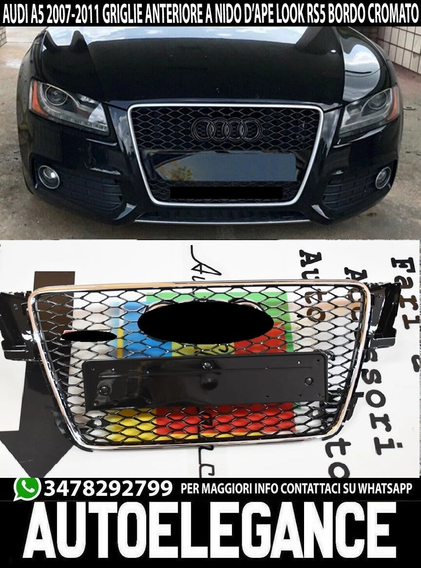GRIGLIA ANTERIORE adatto per AUDI A5 8T 2007-2011 CALANDRA look RS5