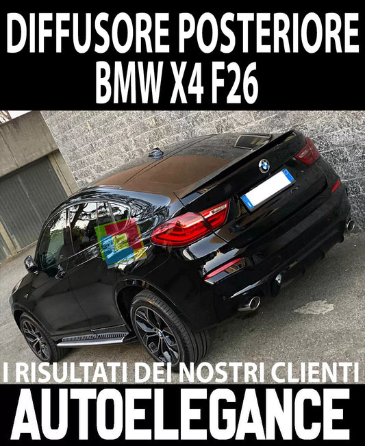 Paraurti inferiore spoiler posteriore ACS per diffusore BMW X4 F26 M-TECH