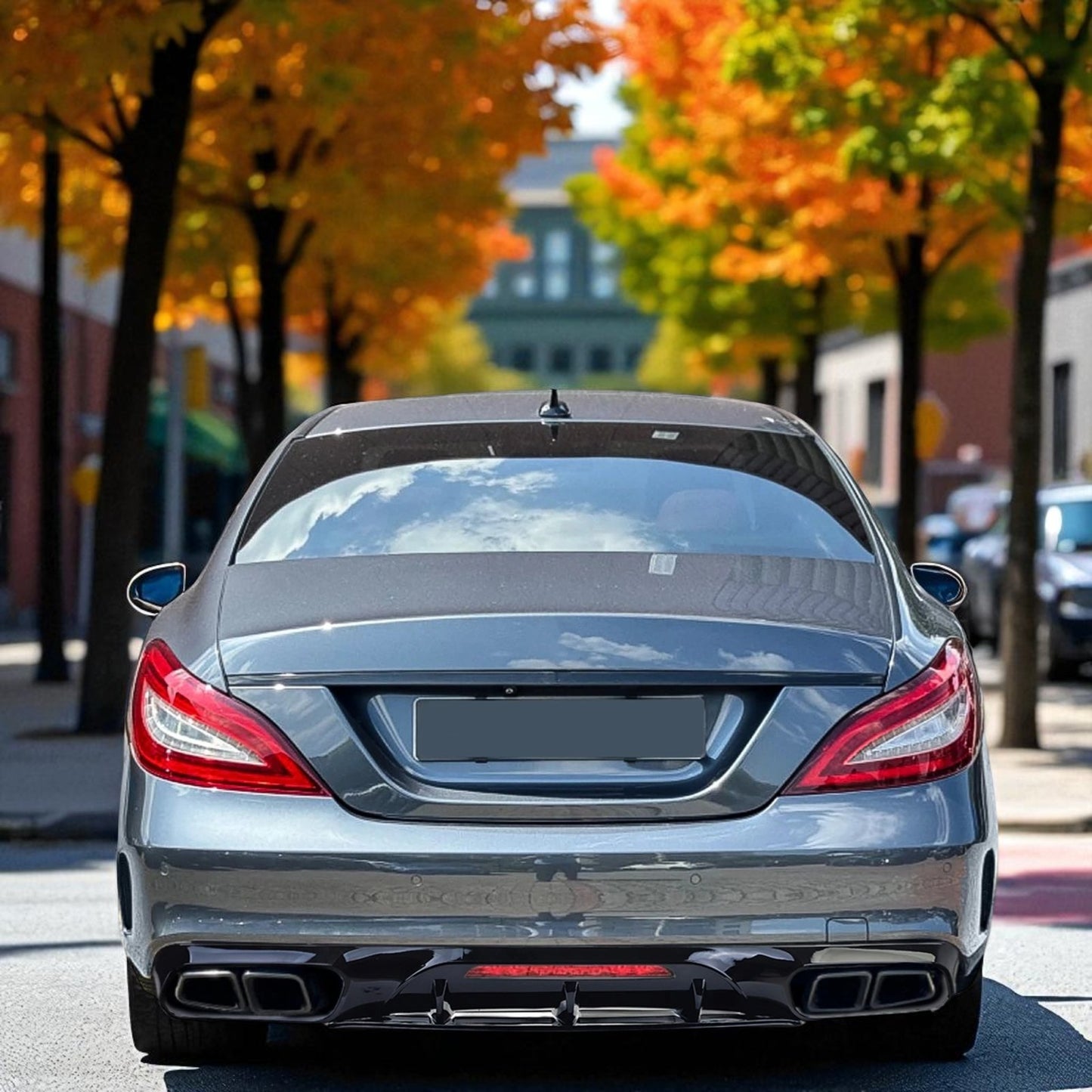 💫Diffusore Posteriore Sportivo + Terminali di Scarico–adatto con Mercedes CLS💫