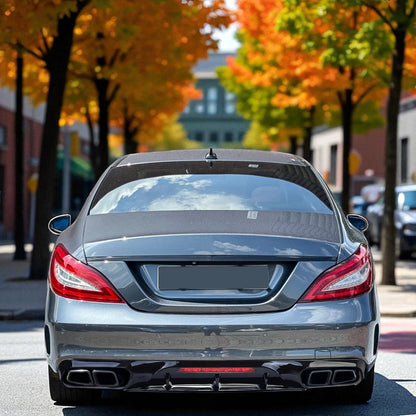 💫Diffusore Posteriore Sportivo + Terminali di Scarico–adatto con Mercedes CLS💫
