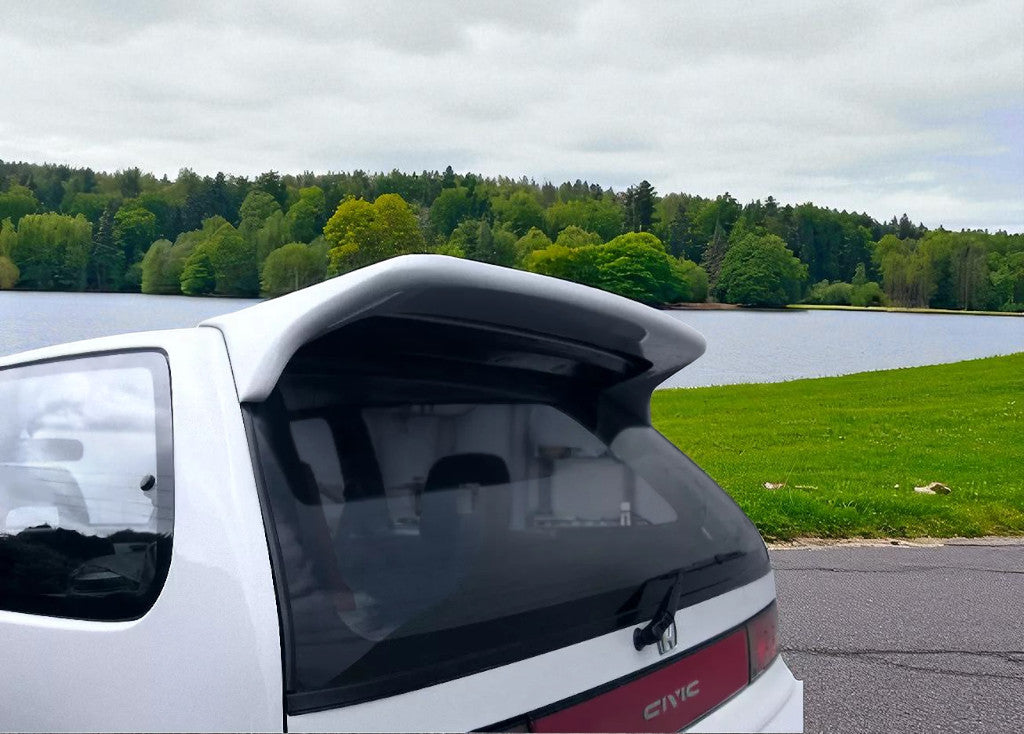 💫 Spoiler Tetto JDM Racing Look in ABS per Honda Civic (1988–1991) Hatchback💫